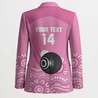 Custom Bowls Australia Breast Cancer Blazer Pink Ribbon Kangaroo Aboriginal Art - Aussie Hoodie