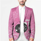 Custom Bowls Australia Breast Cancer Blazer Pink Ribbon Kangaroo Aboriginal Art - Aussie Hoodie