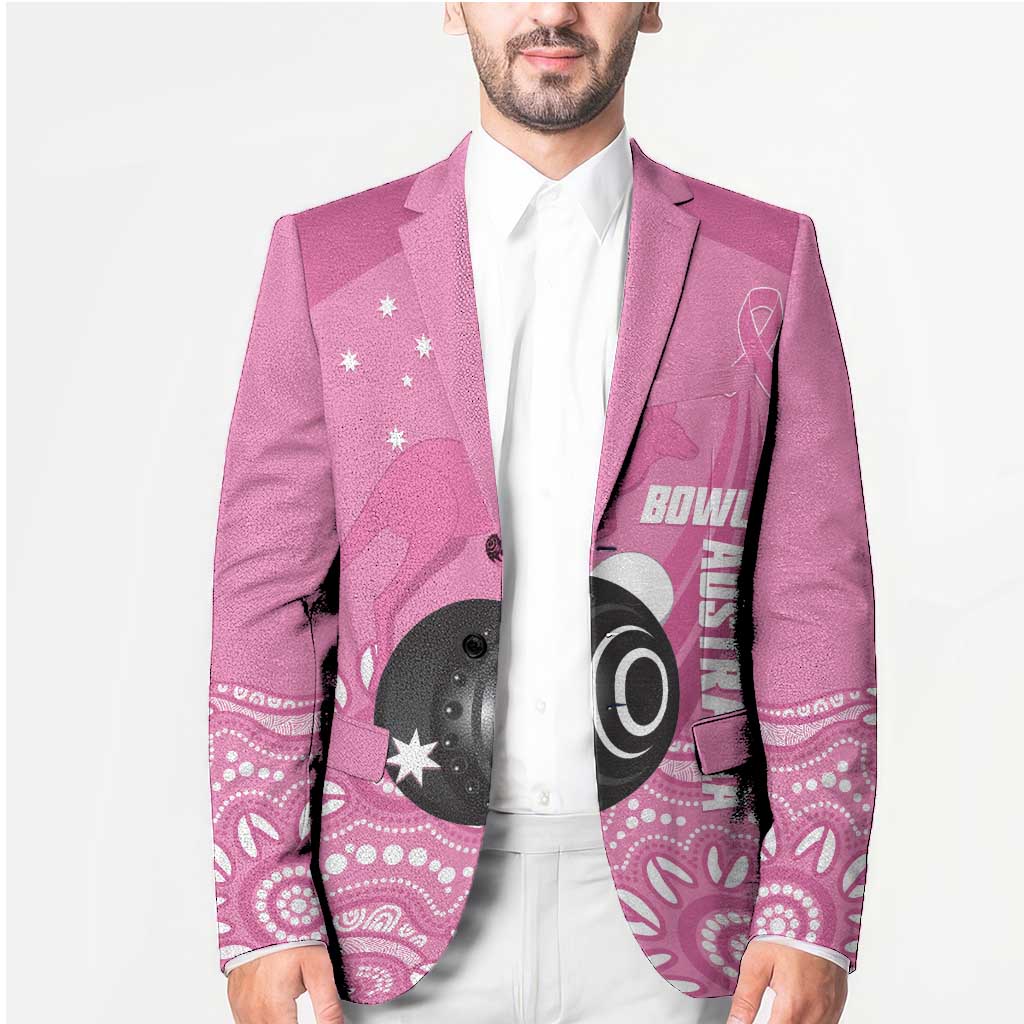 Custom Bowls Australia Breast Cancer Blazer Pink Ribbon Kangaroo Aboriginal Art - Aussie Hoodie