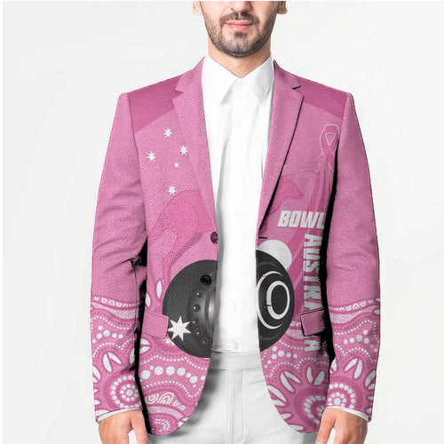 Custom Bowls Australia Breast Cancer Blazer Pink Ribbon Kangaroo Aboriginal Art - Aussie Hoodie
