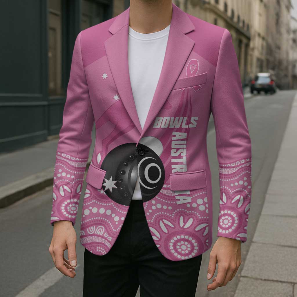 Custom Bowls Australia Breast Cancer Blazer Pink Ribbon Kangaroo Aboriginal Art - Aussie Hoodie