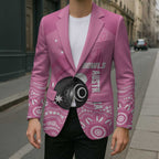 Custom Bowls Australia Breast Cancer Blazer Pink Ribbon Kangaroo Aboriginal Art - Aussie Hoodie