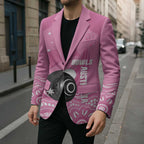 Custom Bowls Australia Breast Cancer Blazer Pink Ribbon Kangaroo Aboriginal Art - Aussie Hoodie
