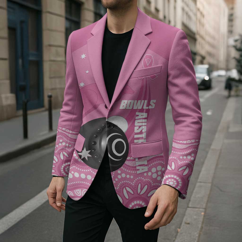 Custom Bowls Australia Breast Cancer Blazer Pink Ribbon Kangaroo Aboriginal Art - Aussie Hoodie