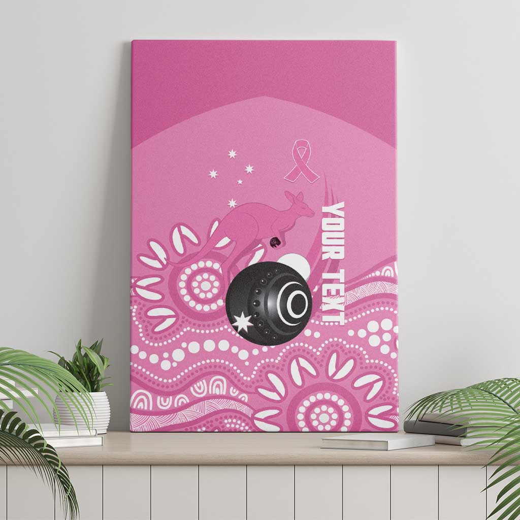 Custom Bowls Australia Breast Cancer Canvas Wall Art Pink Ribbon Kangaroo Aboriginal Art - Aussie Hoodie