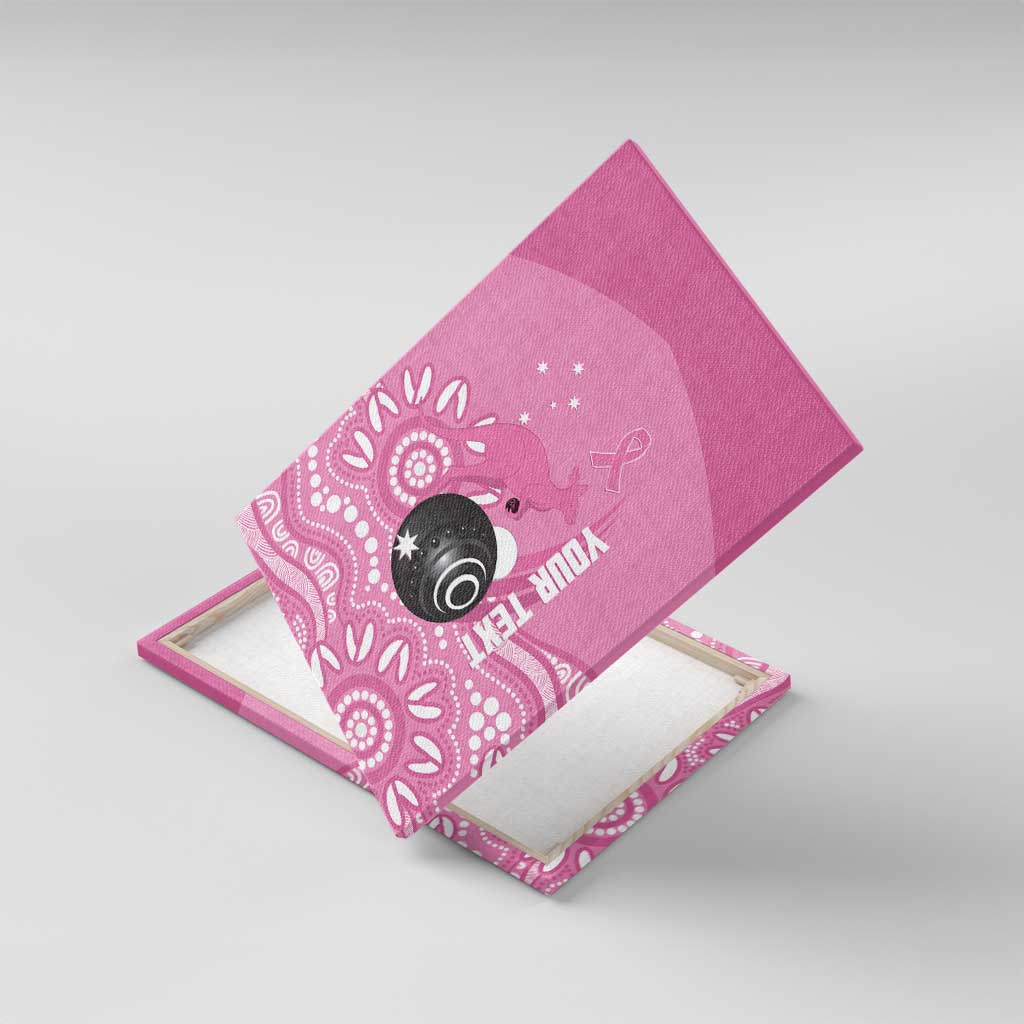 Custom Bowls Australia Breast Cancer Canvas Wall Art Pink Ribbon Kangaroo Aboriginal Art - Aussie Hoodie