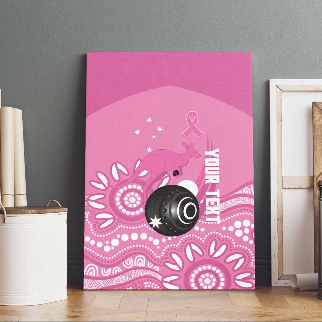 Custom Bowls Australia Breast Cancer Canvas Wall Art Pink Ribbon Kangaroo Aboriginal Art - Aussie Hoodie