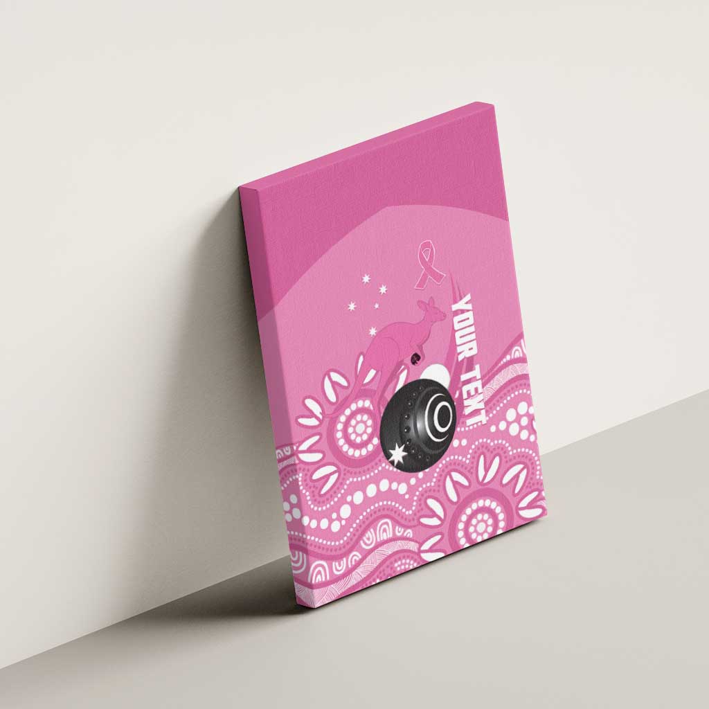 Custom Bowls Australia Breast Cancer Canvas Wall Art Pink Ribbon Kangaroo Aboriginal Art - Aussie Hoodie