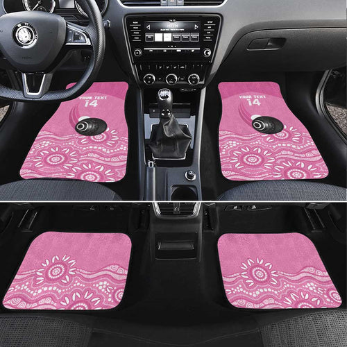 Custom Bowls Australia Breast Cancer Car Mats Pink Ribbon Kangaroo Aboriginal Art - Aussie Hoodie