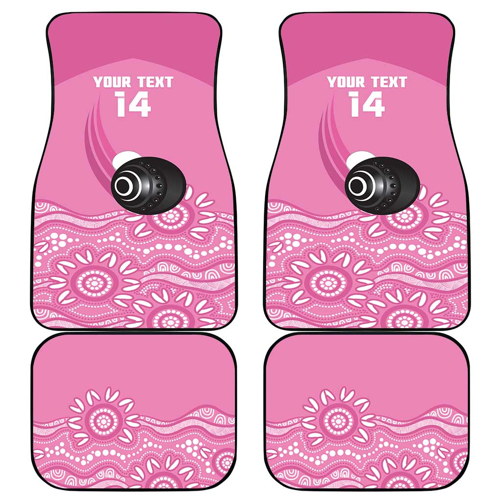 Custom Bowls Australia Breast Cancer Car Mats Pink Ribbon Kangaroo Aboriginal Art - Aussie Hoodie