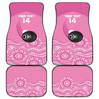 Custom Bowls Australia Breast Cancer Car Mats Pink Ribbon Kangaroo Aboriginal Art - Aussie Hoodie