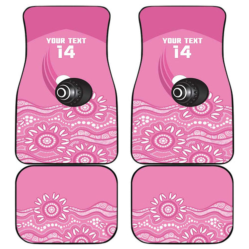 Custom Bowls Australia Breast Cancer Car Mats Pink Ribbon Kangaroo Aboriginal Art - Aussie Hoodie
