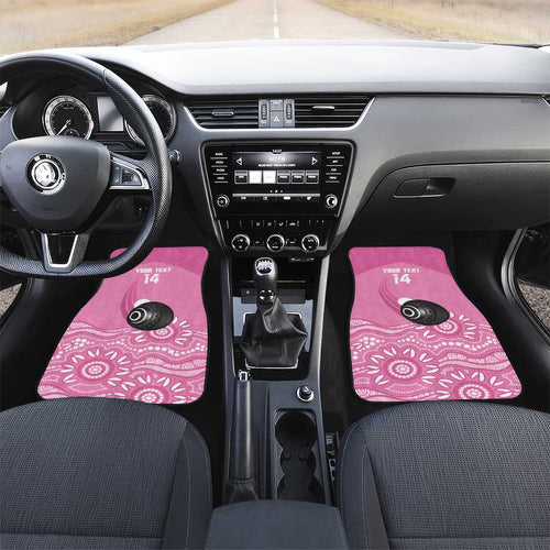 Custom Bowls Australia Breast Cancer Car Mats Pink Ribbon Kangaroo Aboriginal Art - Aussie Hoodie