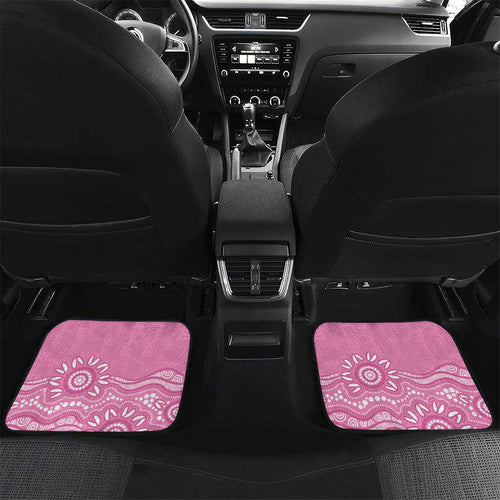 Custom Bowls Australia Breast Cancer Car Mats Pink Ribbon Kangaroo Aboriginal Art - Aussie Hoodie