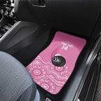 Custom Bowls Australia Breast Cancer Car Mats Pink Ribbon Kangaroo Aboriginal Art - Aussie Hoodie