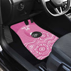 Custom Bowls Australia Breast Cancer Car Mats Pink Ribbon Kangaroo Aboriginal Art - Aussie Hoodie