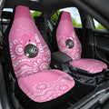 Custom Bowls Australia Breast Cancer Car Seat Cover Pink Ribbon Kangaroo Aboriginal Art - Aussie Hoodie
