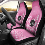 Custom Bowls Australia Breast Cancer Car Seat Cover Pink Ribbon Kangaroo Aboriginal Art - Aussie Hoodie