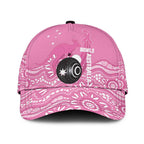 Bowls Australia Breast Cancer Classic Cap Pink Ribbon Kangaroo Aboriginal Art - Aussie Hoodie