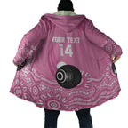 Custom Bowls Australia Breast Cancer Cloak Pink Ribbon Kangaroo Aboriginal Art - Aussie Hoodie