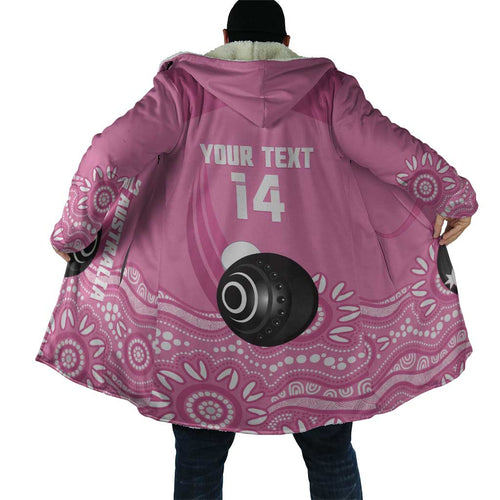 Custom Bowls Australia Breast Cancer Cloak Pink Ribbon Kangaroo Aboriginal Art - Aussie Hoodie