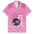 Custom Bowls Australia Breast Cancer Family Matching Long Sleeve Bodycon Dress and Hawaiian Shirt Pink Ribbon Kangaroo Aboriginal Art - Aussie Hoodie