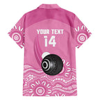 Custom Bowls Australia Breast Cancer Family Matching Long Sleeve Bodycon Dress and Hawaiian Shirt Pink Ribbon Kangaroo Aboriginal Art - Aussie Hoodie