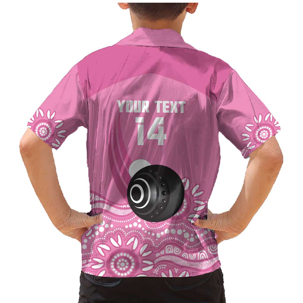 Custom Bowls Australia Breast Cancer Family Matching Mermaid Dress and Hawaiian Shirt Pink Ribbon Kangaroo Aboriginal Art - Aussie Hoodie