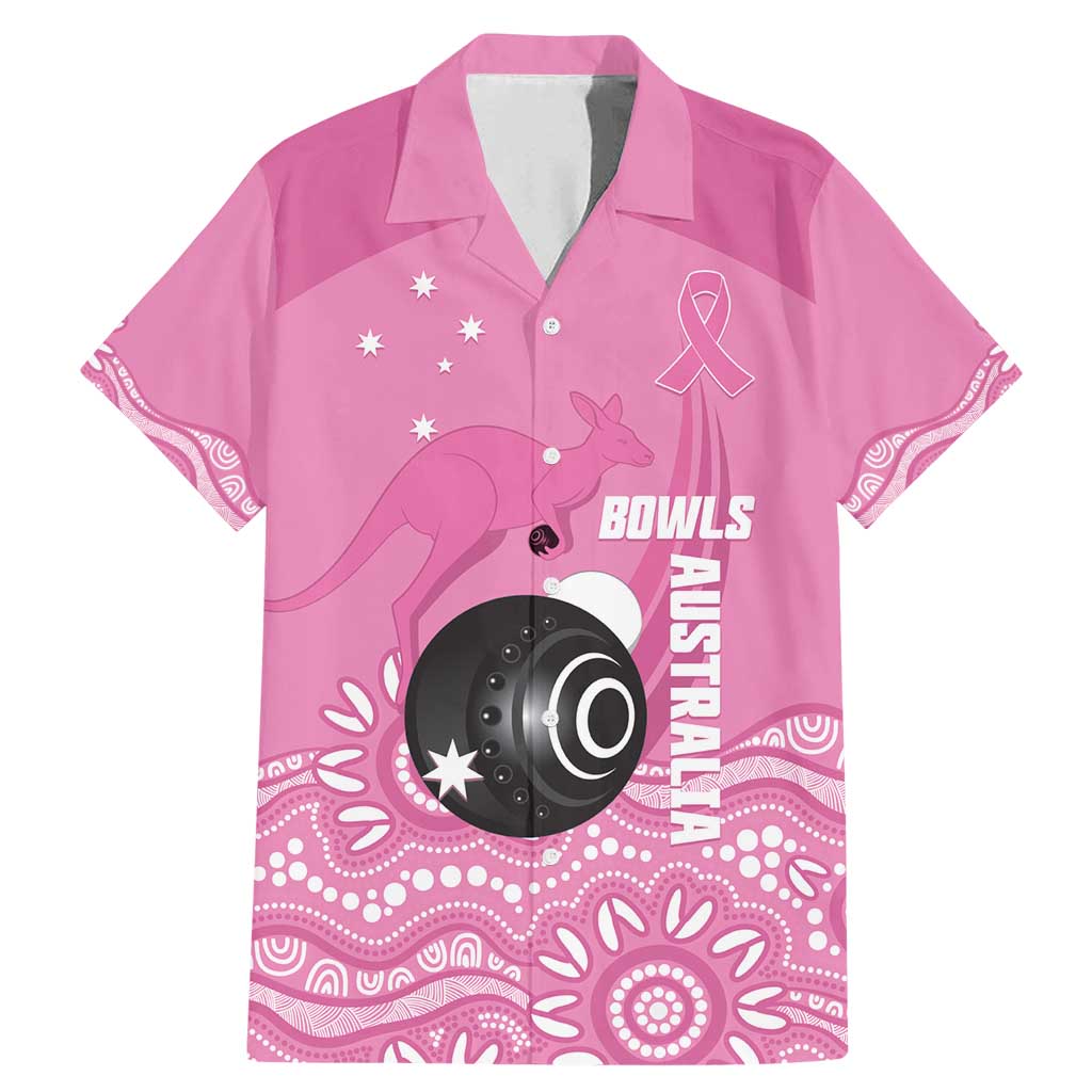 Custom Bowls Australia Breast Cancer Family Matching Mermaid Dress and Hawaiian Shirt Pink Ribbon Kangaroo Aboriginal Art - Aussie Hoodie