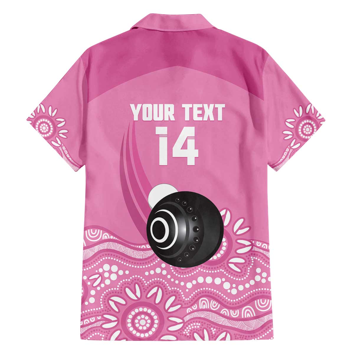 Custom Bowls Australia Breast Cancer Family Matching Off The Shoulder Long Sleeve Dress and Hawaiian Shirt Pink Ribbon Kangaroo Aboriginal Art - Aussie Hoodie