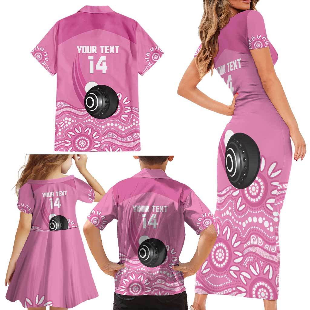 Custom Bowls Australia Breast Cancer Family Matching Short Sleeve Bodycon Dress and Hawaiian Shirt Pink Ribbon Kangaroo Aboriginal Art - Aussie Hoodie