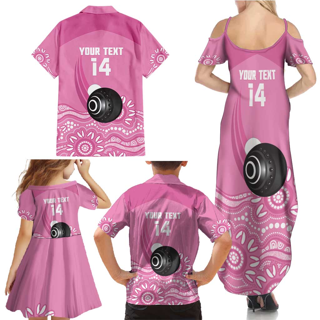 Custom Bowls Australia Breast Cancer Family Matching Summer Maxi Dress and Hawaiian Shirt Pink Ribbon Kangaroo Aboriginal Art - Aussie Hoodie