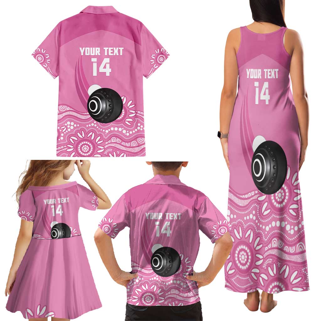 Custom Bowls Australia Breast Cancer Family Matching Tank Maxi Dress and Hawaiian Shirt Pink Ribbon Kangaroo Aboriginal Art - Aussie Hoodie