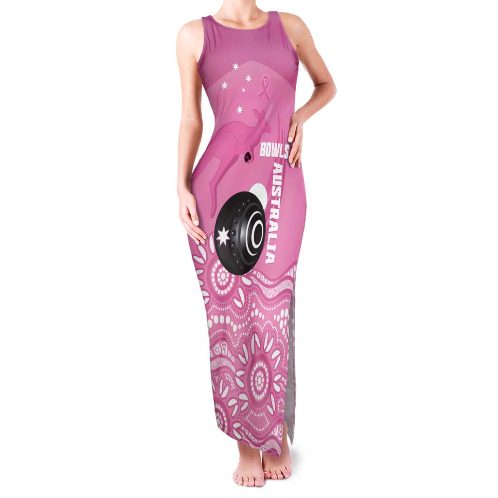 Custom Bowls Australia Breast Cancer Family Matching Tank Maxi Dress and Hawaiian Shirt Pink Ribbon Kangaroo Aboriginal Art - Aussie Hoodie
