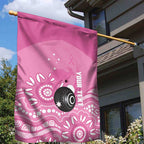 Custom Bowls Australia Breast Cancer Garden Flag Pink Ribbon Kangaroo Aboriginal Art - Aussie Hoodie
