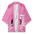 Custom Bowls Australia Breast Cancer Kimono Pink Ribbon Kangaroo Aboriginal Art - Aussie Hoodie