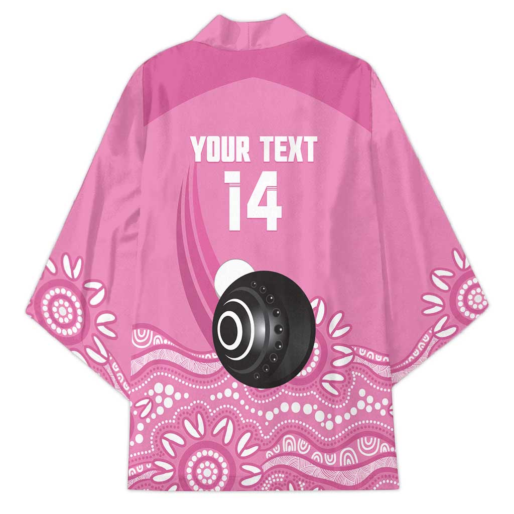 Custom Bowls Australia Breast Cancer Kimono Pink Ribbon Kangaroo Aboriginal Art - Aussie Hoodie