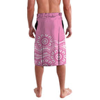 Custom Bowls Australia Breast Cancer Lavalava Pink Ribbon Kangaroo Aboriginal Art - Aussie Hoodie