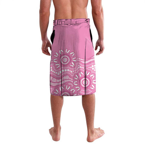 Custom Bowls Australia Breast Cancer Lavalava Pink Ribbon Kangaroo Aboriginal Art - Aussie Hoodie