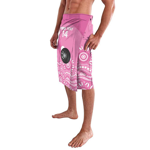 Custom Bowls Australia Breast Cancer Lavalava Pink Ribbon Kangaroo Aboriginal Art - Aussie Hoodie