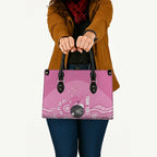 Custom Bowls Australia Breast Cancer Leather Bag Pink Ribbon Kangaroo Aboriginal Art - Aussie Hoodie