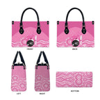 Custom Bowls Australia Breast Cancer Leather Bag Pink Ribbon Kangaroo Aboriginal Art - Aussie Hoodie