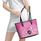 Custom Bowls Australia Breast Cancer Leather Tote Bag Pink Ribbon Kangaroo Aboriginal Art - Aussie Hoodie