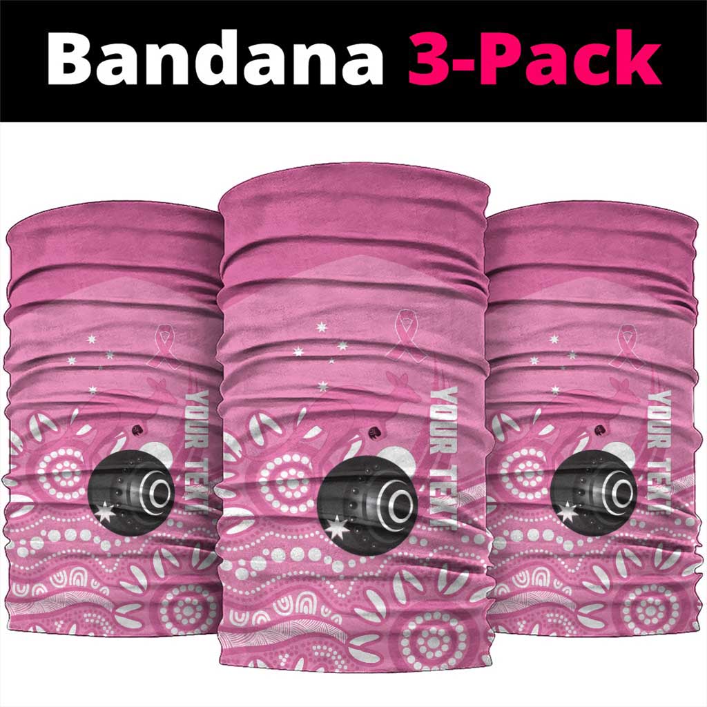 Custom Bowls Australia Breast Cancer Neck Gaiter Pink Ribbon Kangaroo Aboriginal Art - Aussie Hoodie