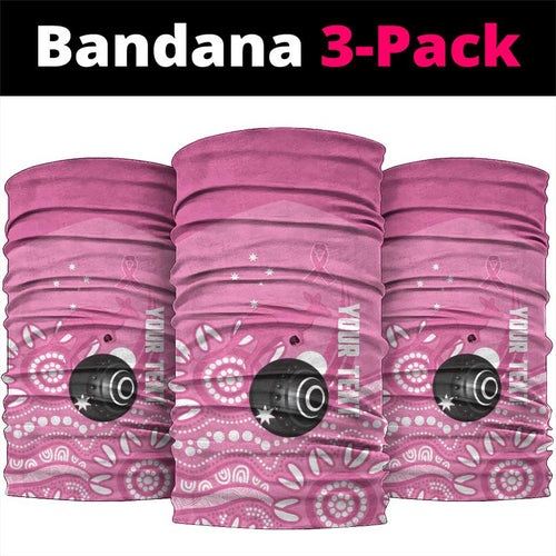 Custom Bowls Australia Breast Cancer Neck Gaiter Pink Ribbon Kangaroo Aboriginal Art - Aussie Hoodie