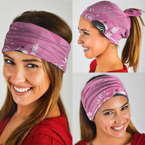 Custom Bowls Australia Breast Cancer Neck Gaiter Pink Ribbon Kangaroo Aboriginal Art - Aussie Hoodie