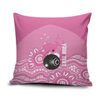 Custom Bowls Australia Breast Cancer Pillow Cover Pink Ribbon Kangaroo Aboriginal Art - Aussie Hoodie