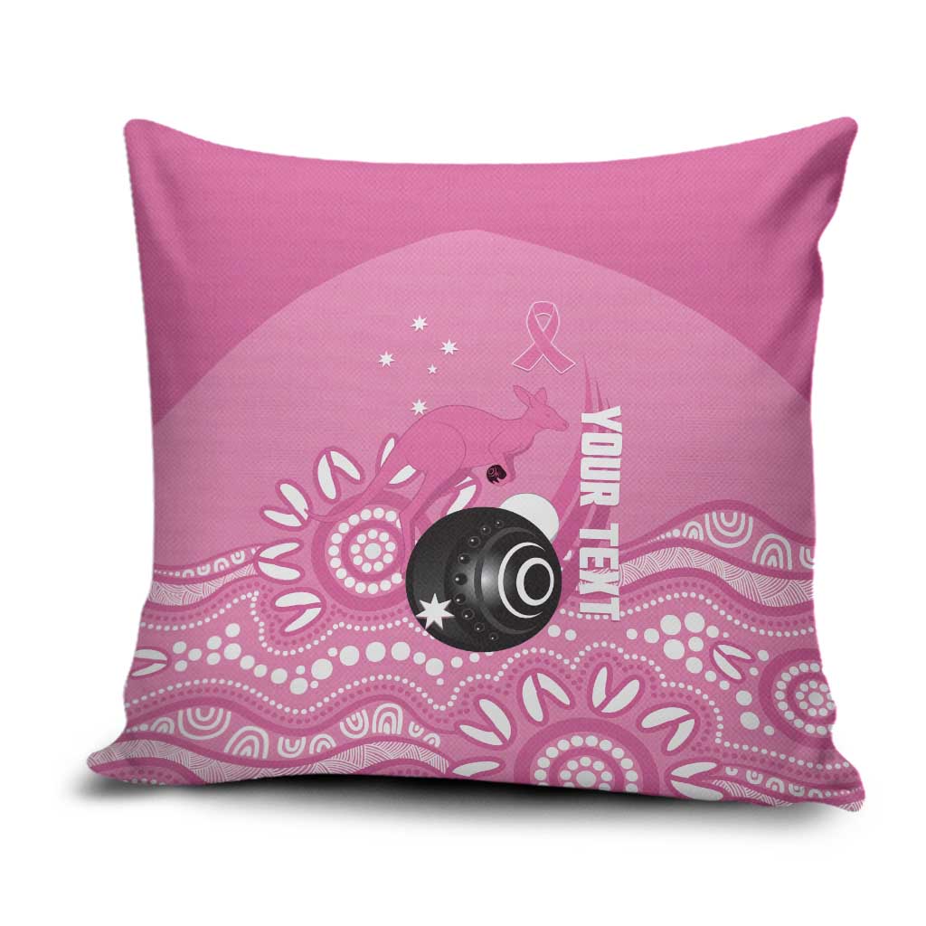 Custom Bowls Australia Breast Cancer Pillow Cover Pink Ribbon Kangaroo Aboriginal Art - Aussie Hoodie