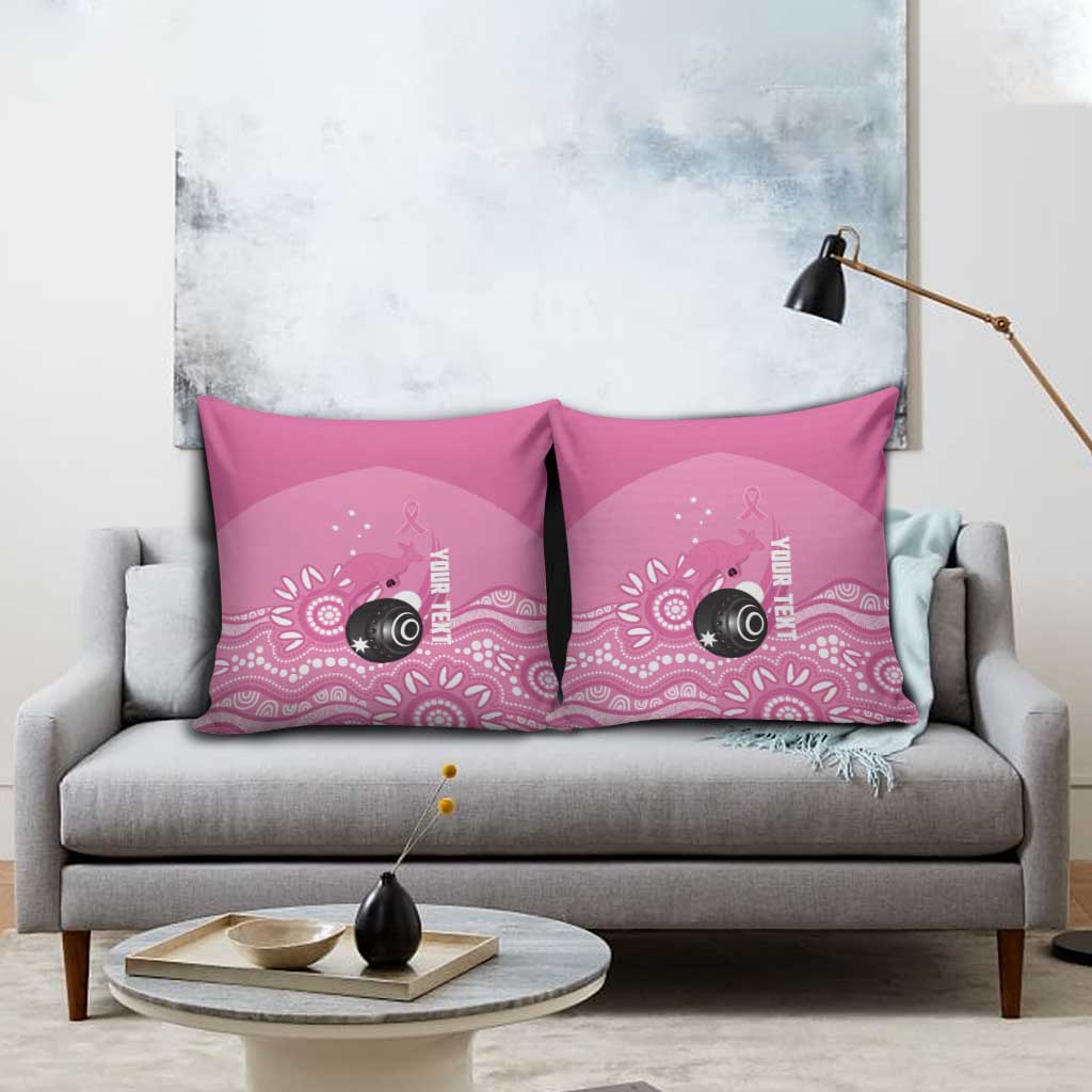 Custom Bowls Australia Breast Cancer Pillow Cover Pink Ribbon Kangaroo Aboriginal Art - Aussie Hoodie