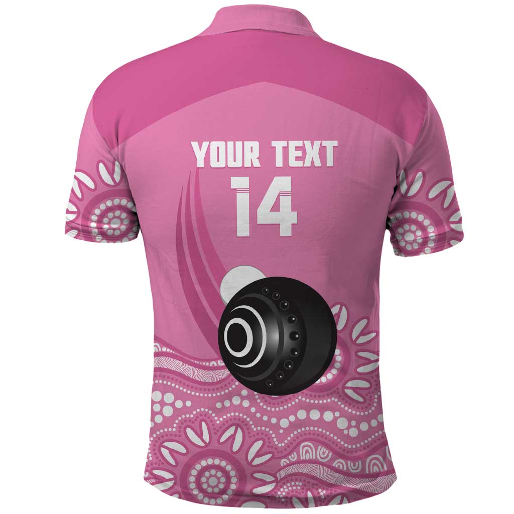 Custom Bowls Australia Breast Cancer Polo Shirt Pink Ribbon Kangaroo Aboriginal Art - Aussie Hoodie